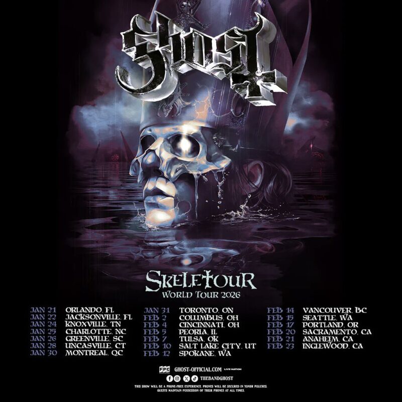 Ghost Skeletour 2026 World Tour North American Schedule Dates
