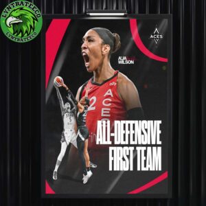 Aja Wilson For All Defensive First Team WNBA 2025 Home Decor Poster Canvas