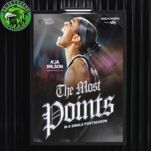 Aja Wilson For The Most Points In A Single Postseason WNBA 2025 Home Decor Poster Canvas