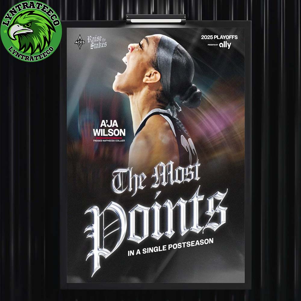 Aja Wilson For The Most Points In A Single Postseason WNBA 2025 Home Decor Poster Canvas Aja Wilson For The Most Points In A Single Postseason WNBA 2025 Home Decor Poster Canvas