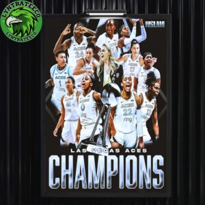 Aja Wilson Of Las Vegas Aces Wins Her 3RD WNBA Championship 2025 Home Decor Poster Canvas