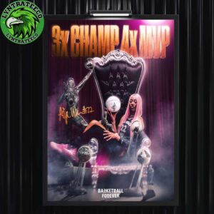 Aja Wilson With The Las Vegas Aces Wins Her 3RD WNBA Championship 2025 Home Decor Poster Canvas