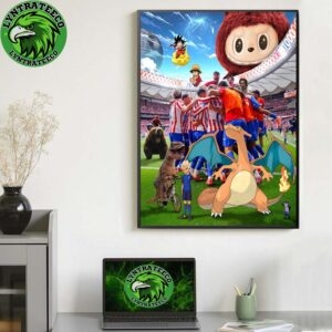 Atletico De Madrid Celebrated 90 Million Followers Home Decor Poster Canvas