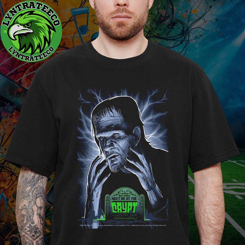 Billy Sttrings With Jarrod Walker As Frankenstein For Meet Me At The Crypt At CFG Bank Arena In Baltimore MD On October 31 2025 Unisex T-Shirt Billy Sttrings With Jarrod Walker As Frankenstein For Meet Me At The Crypt At CFG Bank Arena In Baltimore MD On October 31 2025 Unisex T-Shirt