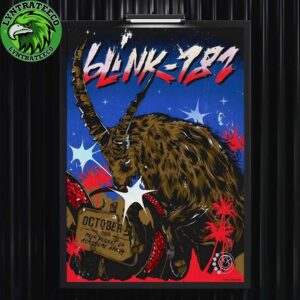 Blink 182 Live Concert At Acrisure Arena In Palm Desert CA Octorber 05 2025 Home Decor Poster Canvas