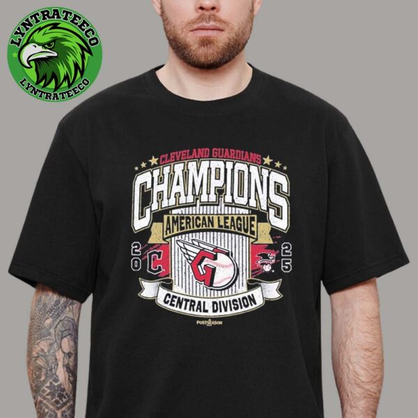 Celebrate Cleveland Guardians Baseball 2025 MLB American League Central Division Champions Franklin T-Shirt
