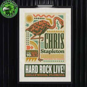 Chris Stapleton At Hard Rock Live In Hollywood Florida On October 10 2025 Home Decor Poster Canvas