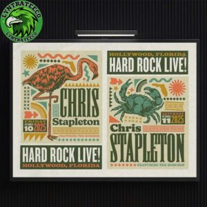 Chris Stapleton At Hard Rock Live In Hollywood Florida On October 10 And 11 2025 Home Decor Poster Canvas