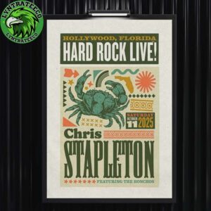 Chris Stapleton At Hard Rock Live In Hollywood Florida On October 11 2025 Home Decor Poster Canvas