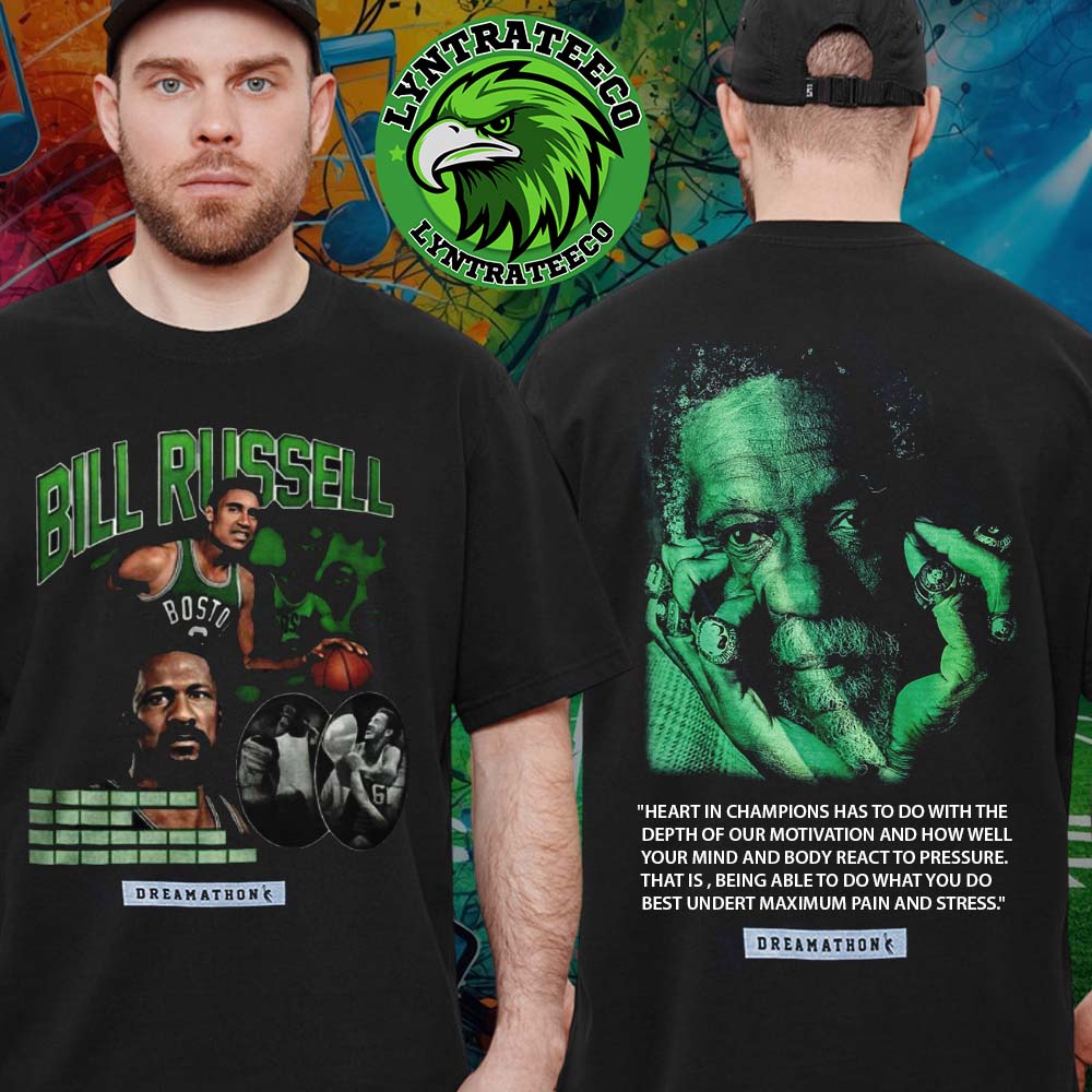 Christian Gonzalez Of New England Patriots Wearing A Bill Russell Before The Game Today Unisex T-Shirt