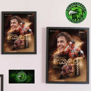 Congrats Marc Marquez Is The 2025 MotoGP World Champion More Than A Number Home Decor Poster Canvas