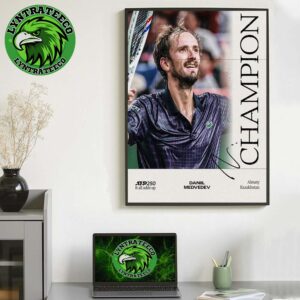 Daniil Medvedev Is Champion Tennis At Almaty In Kazakhstan On October 19 2025 Home Decor Poster Canvas