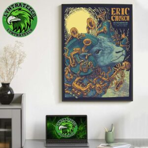 Eric Church Free The Machine Tour At Delta Center in Salt Lake City UT On October 23 2025 Home Decor Poster Canvas