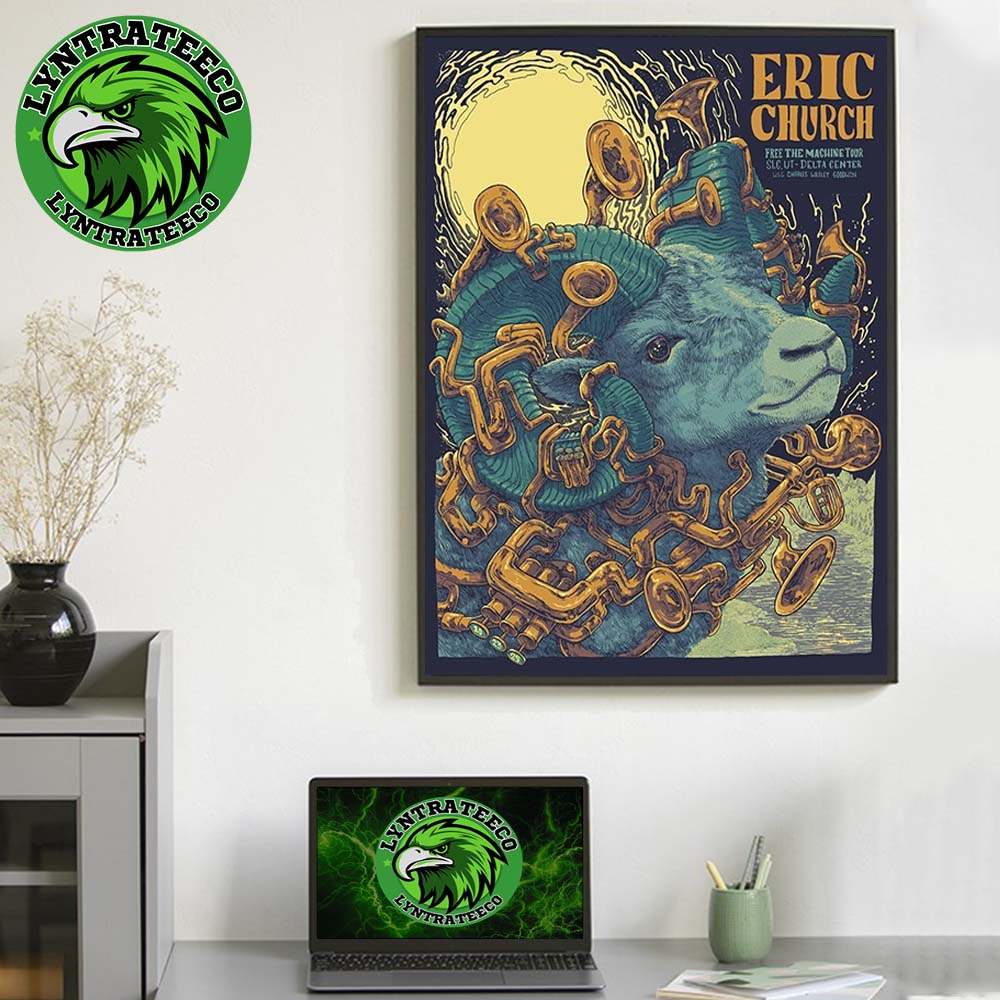 Eric Church Free The Machine Tour At Delta Center in Salt Lake City UT On October 23 2025 Home Decor Poster Canvas Eric Church Free The Machine Tour At Delta Center in Salt Lake City UT On October 23 2025 Home Decor Poster Canvas