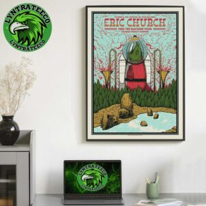 Eric Church Free The Machine Tour At Spokane Arena In Spokane WA On October 25 2025 Home Decor Poster Canvas