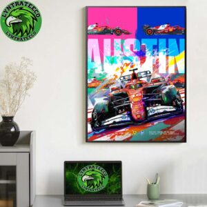 Ferrari F1 At Austin In Circuit Of The Americas TX On October 19 2025 Home Decor Poster Canvas