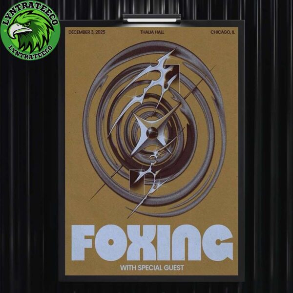 Foxing With Special Guest At Thalia Hall In Chicago IL On December 03 2025 Home Decor Poster Canvas