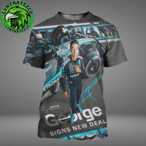 George Russell Of Mercedes AMG Petronas Formula One Team Signs New Deal 2025 All Over Print Shirt