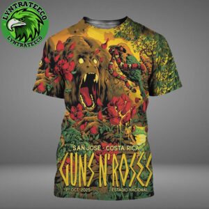 Gun N Roses Live Concert At Estadio Nacional In San Jose Costa Rica On Octorber 01 2025 All Over Print Shirt