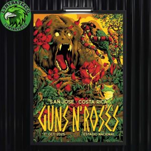Guns N Roses Live Concert At Estadio Nacional In San Jose Costa Rica On Octorber 01 2025 Home Decor Poster Canvas