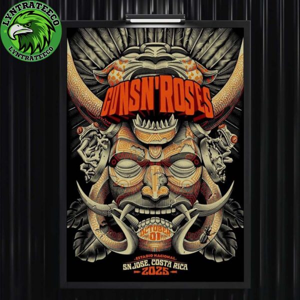 Guns N Roses At Estadio Nacional In San Jose Costa Rica On Octorber 2025 Home Decor Poster Canvas