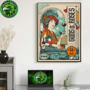 Guns N Roses At Estadio Nacional In Santiago Chile On October 14 2025 Home Decor Poster Canvas