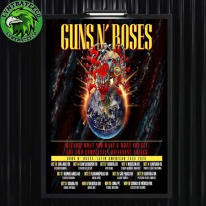 Guns N Roses For Latin American Rour Sechdule On Octorber 2025 Home Decor Poster Canvas