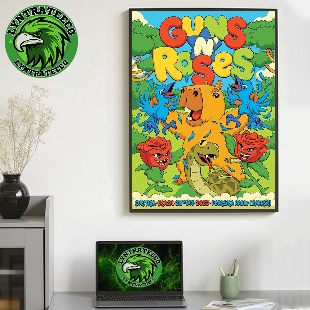 Guns N Roses Live Concert At Proreira Paulo Leminski In Curitiba Brazil On October 28 2025 Home Decor Posster Canvas