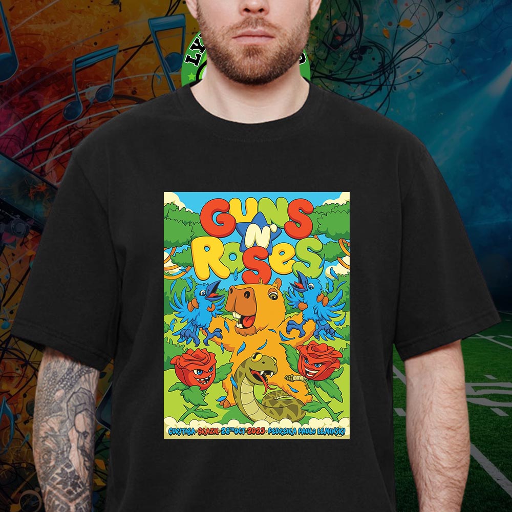 Guns N Roses Live Concert At Proreira Paulo Leminski In Curitiba Brazil On October 28 2025 Unisex T-Shirt