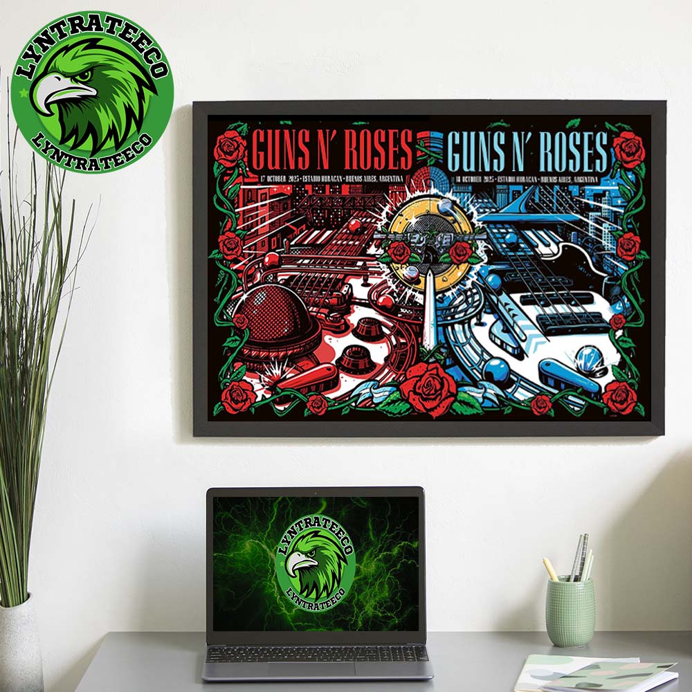 Guns N Roses Live Show Music At Estadio Huracan In Buenos Aires Argentina On October 17 And 18 2025 Home Decor Poster Canvas Guns N Roses Live Show Music At Estadio Huracan In Buenos Aires Argentina On October 17 And 18 2025 Home Decor Poster Canvas