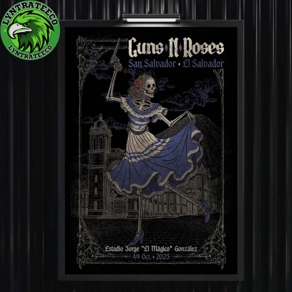 Guns N Roses Live Show Music At San Salvador In El Salvador On Octorber 04 2025 Home Decor Poster Canvas
