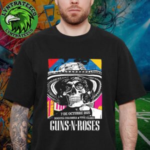 Guns N Roses Live Show Music At Vive Claro In Bogota Colombia On October 07 2025 Unisex T-Shirt