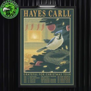 Hayes Carll Grateful For Christmas Tour Sechdule On December 2025 Home Decor Poster Canvas