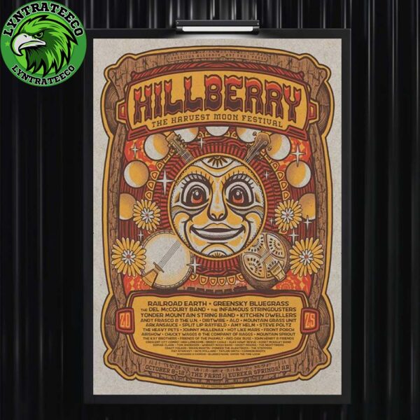 Hill Berry Live Show Music At The Farm In Eureaka Springs AR On Octorber 08 And 12 2025 Home Decor Poster Canvas