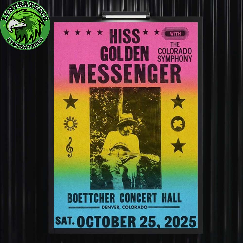 Hiss Golden Messenger With The Colorado Symphony At Boettcher Concert Hall In Denver Colorado On October 25 2025 Home Decor Poster Canvas Hiss Golden Messenger With The Colorado Symphony At Boettcher Concert Hall In Denver Colorado On October 25 2025 Home Decor Poster Canvas