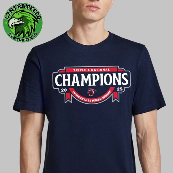 Jacksonville Jumbo Shrimp 2025 Triple A National Champions Official T-Shirt