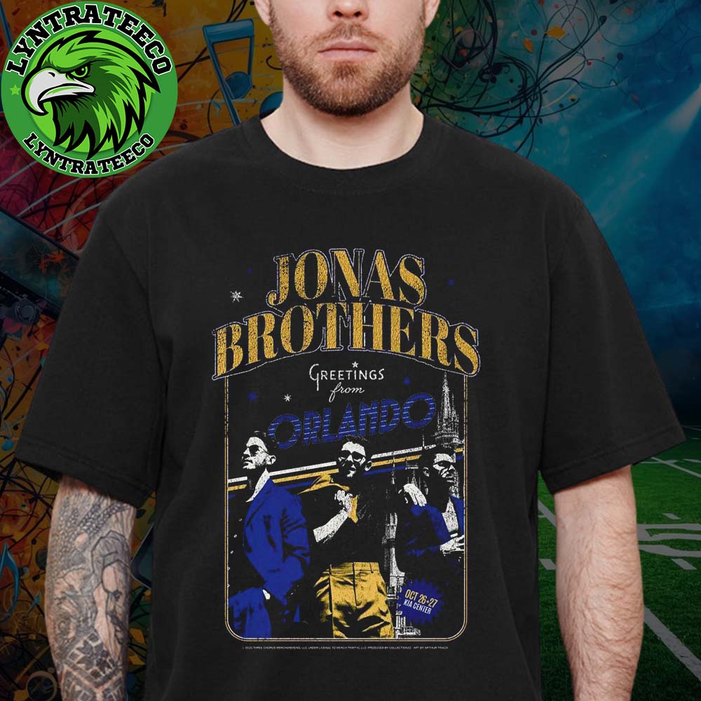 Jonas Brothers Live Concert At Orlando In Florida On October 26 And 27 2025 Unisex T-Shirt Jonas Brothers Live Concert At Orlando In Florida On October 26 And 27 2025 Unisex T-Shirt