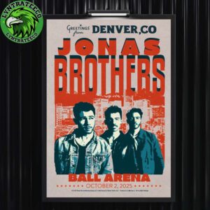 Jonas Brothers Live Show Music At Ball Arena In Denver CO On Octorber 02 2025 Home Decor Poster Canvas