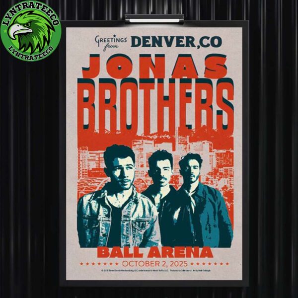 Jonas Brothers Live Show Music At Ball Arena In Denver CO On Octorber 02 2025 Home Decor Poster Canvas