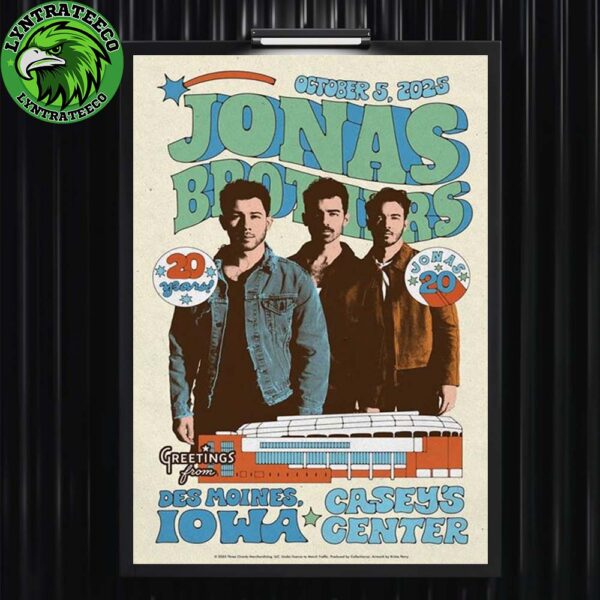 Jonas Brothers Live Show Music At Caseys Center In Des Moines IOWA On Octorber 05 2025 Home Decor Poster Canvas