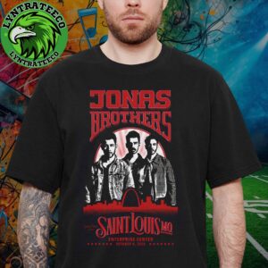 Jonas Brothers Live Show Music At Enterprise Center In Saint Louis MO On October 08 2025 Unisex T-Shirt