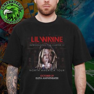 Lil Wayne With Special Guest Dababy For North Amecican Tour On October 29 2025 Unisex T-Shirt