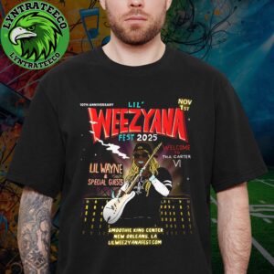Lil Weezyana Fest With Lil Wayne For 10th Anniversary At Smoothie King Center In New Orleans LA On November 01 2025 Unisex T-Shirt