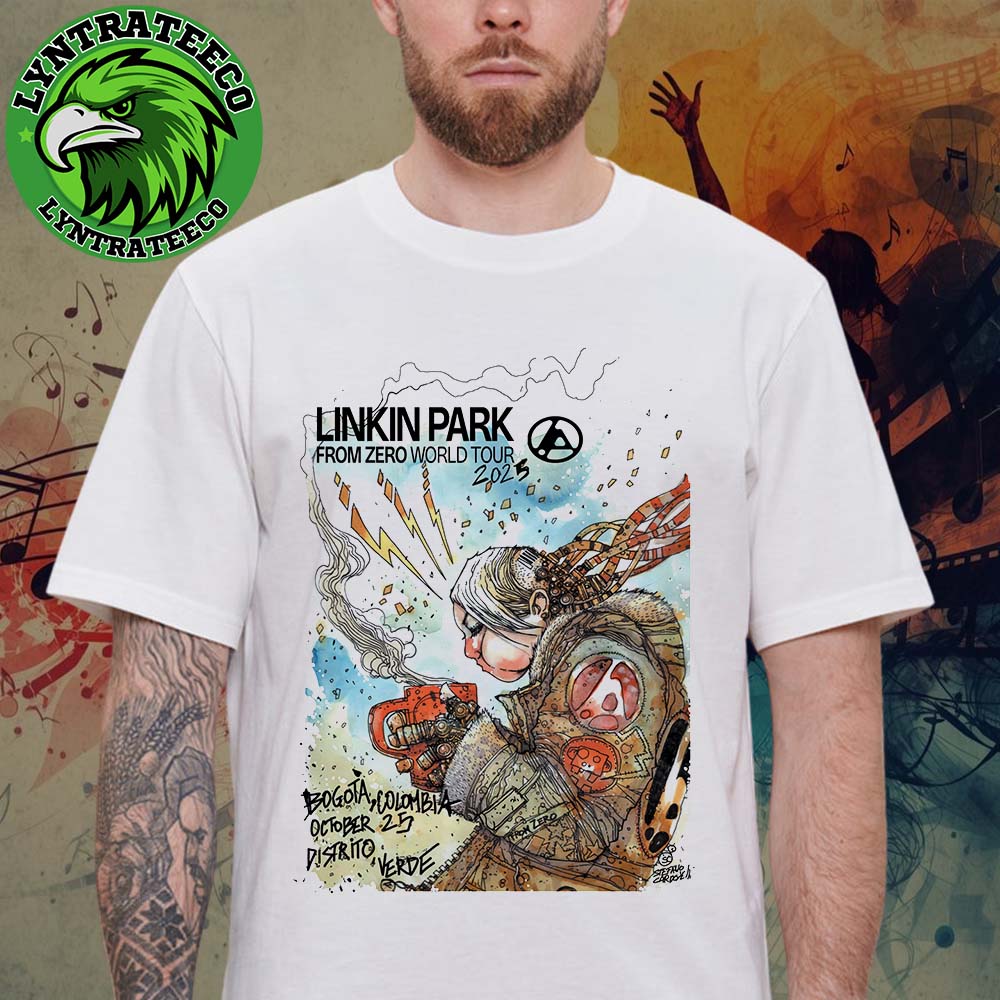 Linkin Park From Zero World Tour At Distrito Verde In Bogota Colombia On October 25 2025 Unisex T-Shirt Linkin Park From Zero World Tour At Distrito Verde In Bogota Colombia On October 25 2025 Unisex T-Shirt