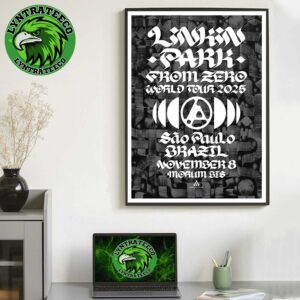 Linkin Park From Zero World Tour At Morum BIS In Sao Paulo Brazil On November 08 2025 Home Decor Poster Canvas