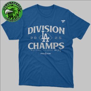 Los Angeles Dodgers Fanatics Royal 2025 MLB NL West Division Champions Locker Room T-Shirt