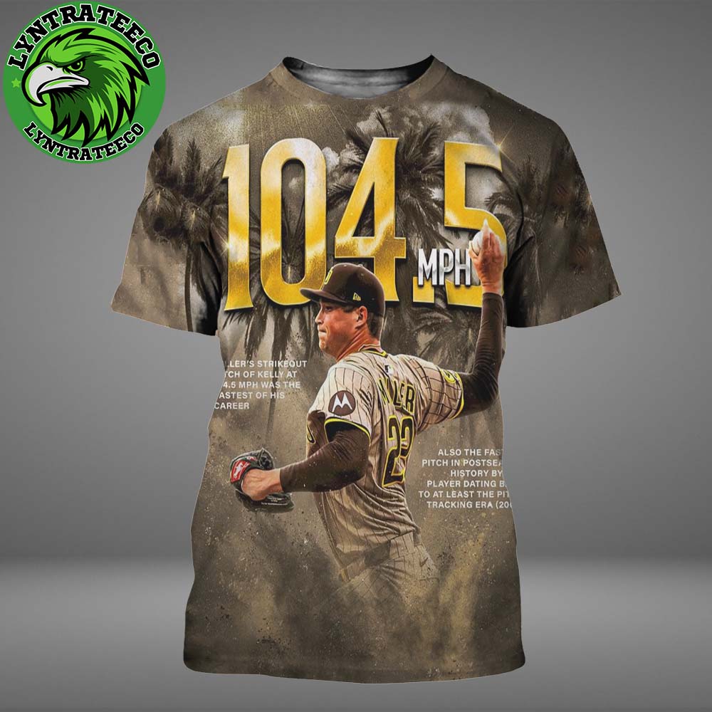 Mason Miller With 104.5mph For MLB Potseason NL Wild Card Series On Octorber 01 2025 All Over Print Shirt