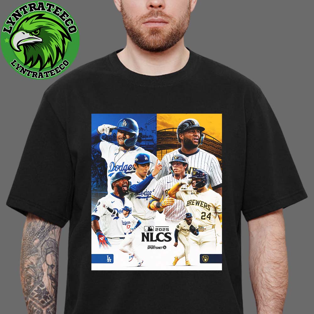 Matchup Los Angeles Dodgers VS Milwaukee Brewers NLCS MLB 2025 Unisex T-Shirt Matchup Los Angeles Dodgers VS Milwaukee Brewers NLCS MLB 2025 Unisex T-Shirt