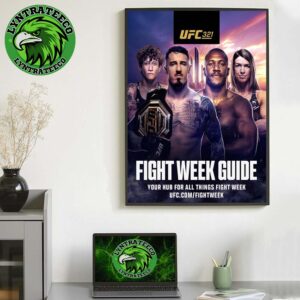 Matchup Tom Aspinall VS Ciryl Gane For UFC321 Fight Week Guide At Etihad Arena Abu Dhabi In United Arab Emirates On October 26 2025 Home Decor Poster Canvas