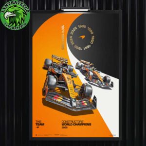 McLAREN F1 Constructors World Champions 2025 Home Decor Poster Canvas